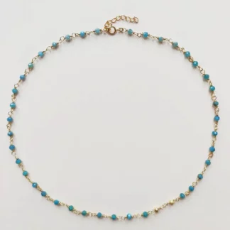 Łańcuszek z drobnych apatytów, choker